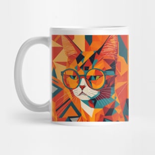 cat wearing glasses Mug